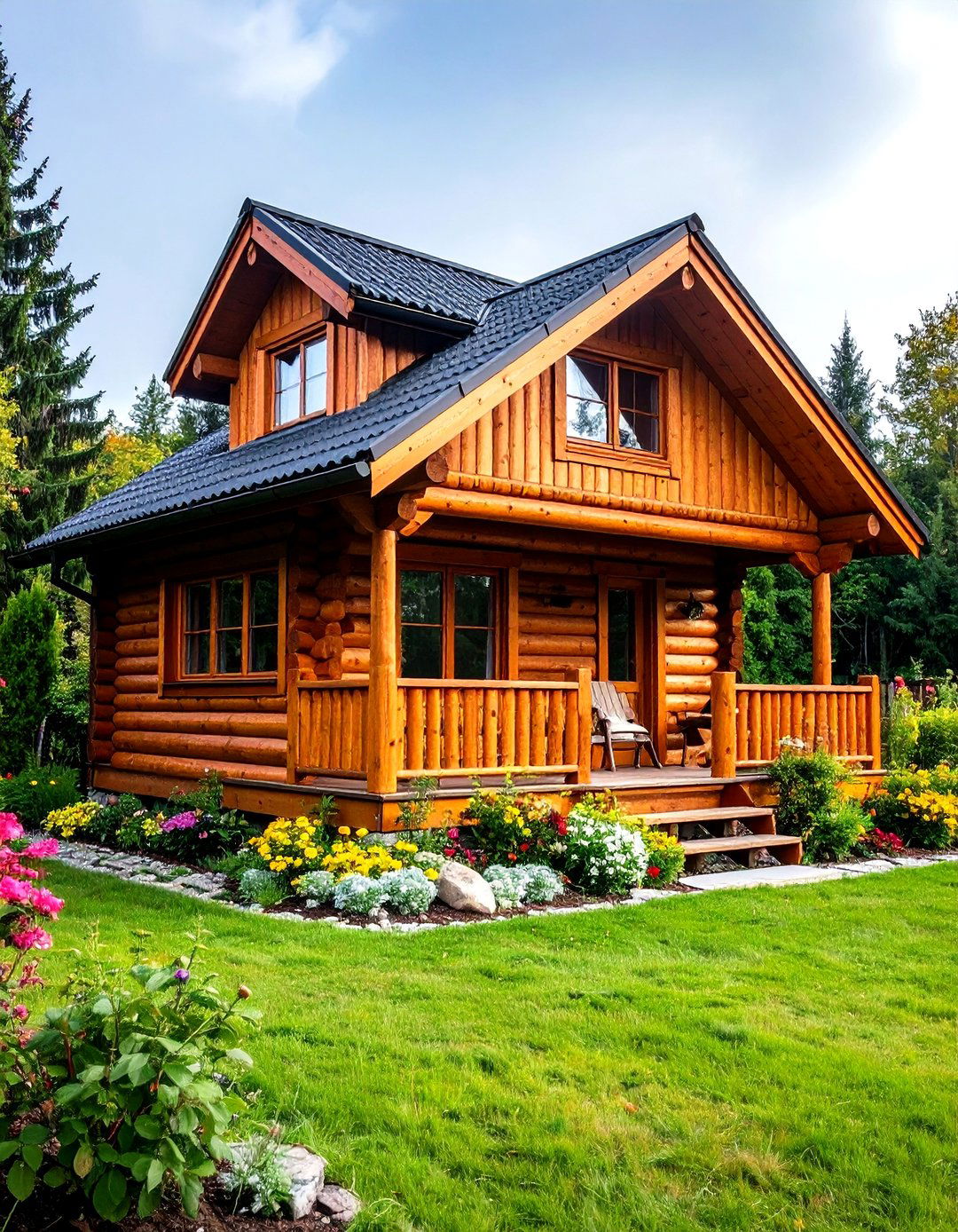 Traditional Wooden Log Cabin Office - 24 Garden Office Ideas