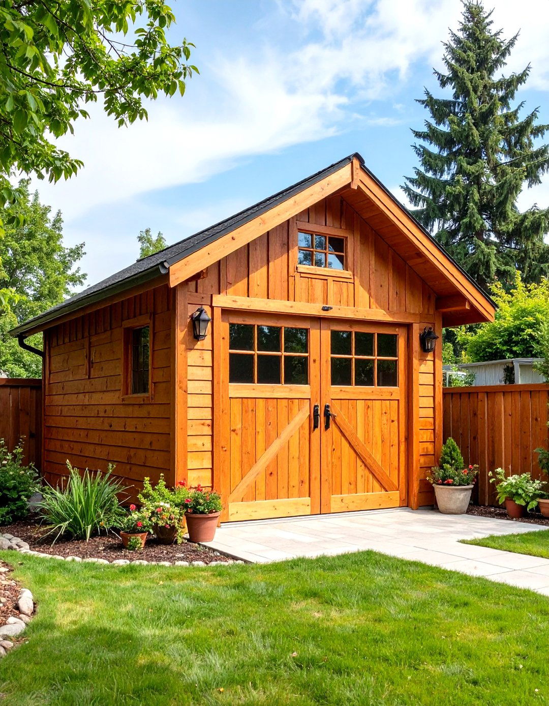 Traditional Wooden Shed Storage - 24 Lawn Mower Storage Ideas