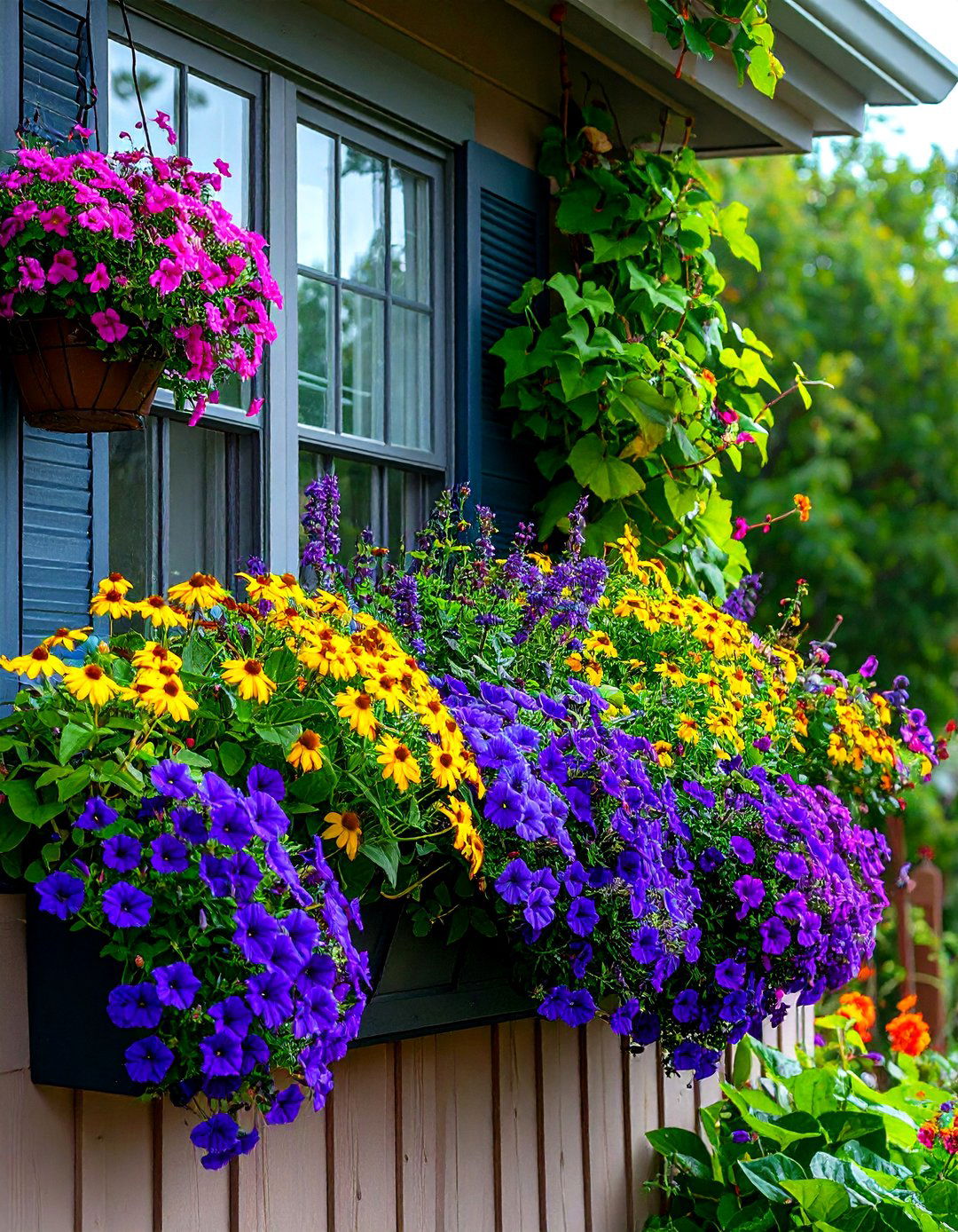 Trailing Sweet Potato Vine Cascade - 24 Fall Flower Box Ideas