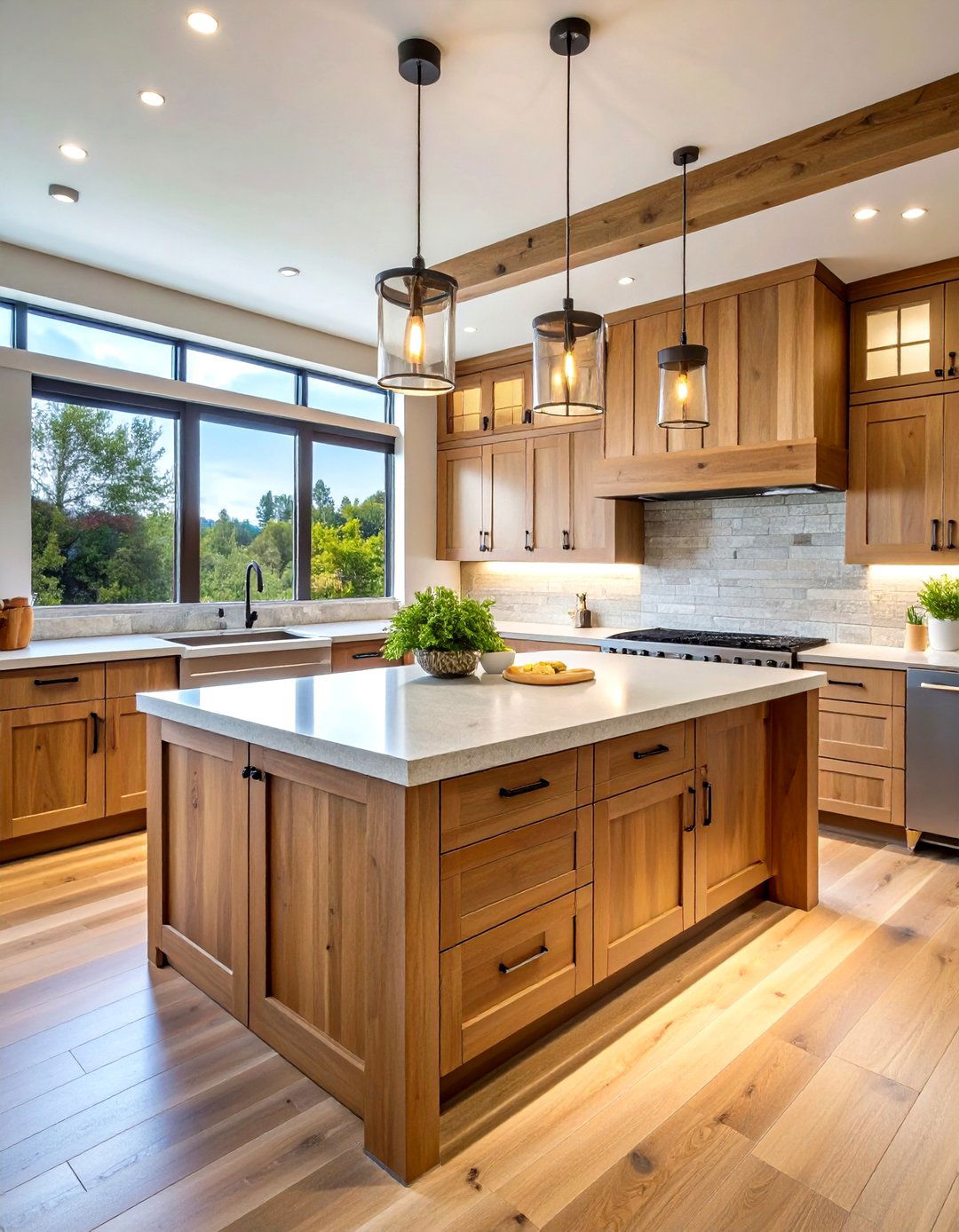 Transitional Barndominium Kitchen with Mixed Materials - 24 Barndominium Kitchen Ideas