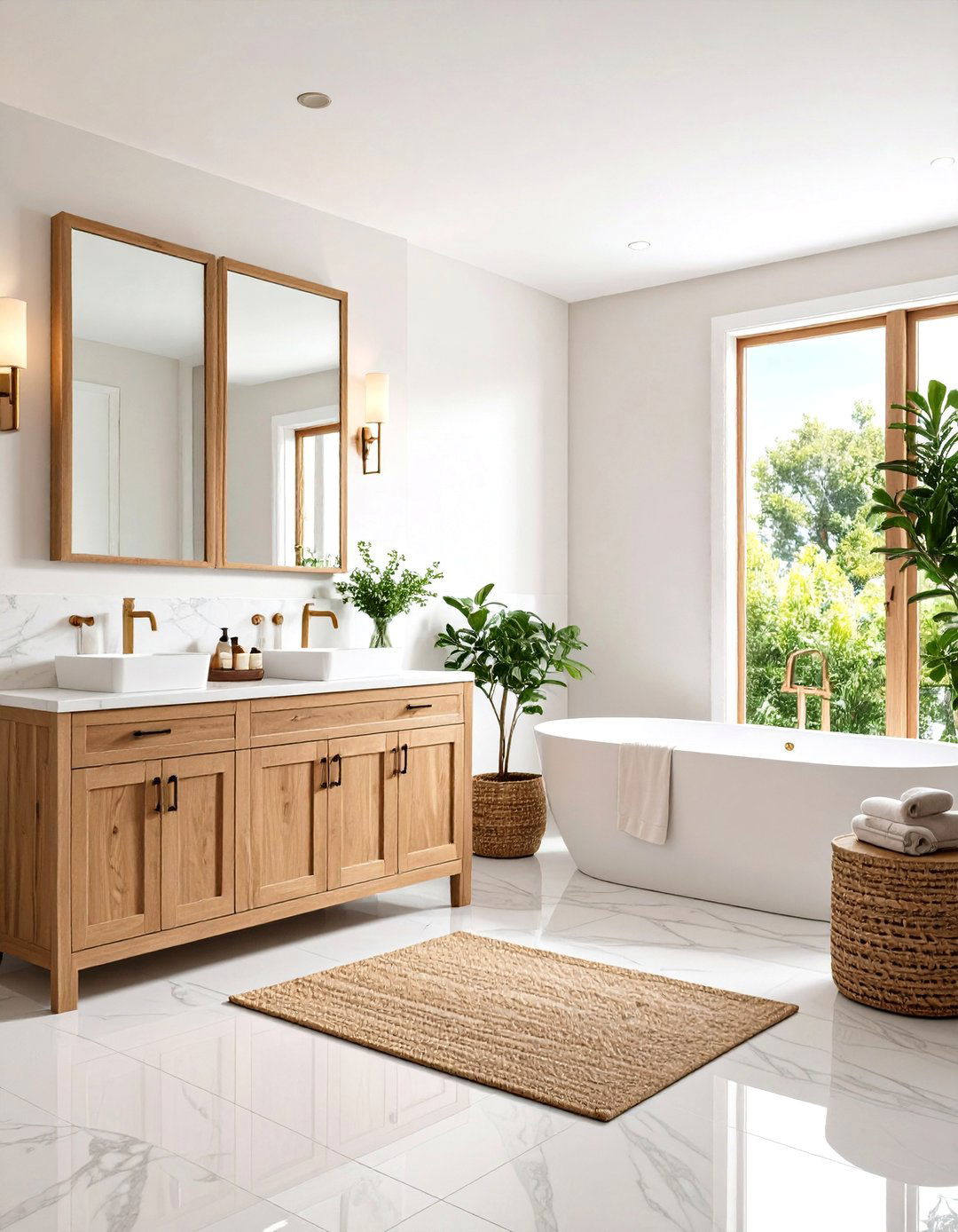 Transitional Bathroom Balance - 24 Neutral Bathroom Ideas