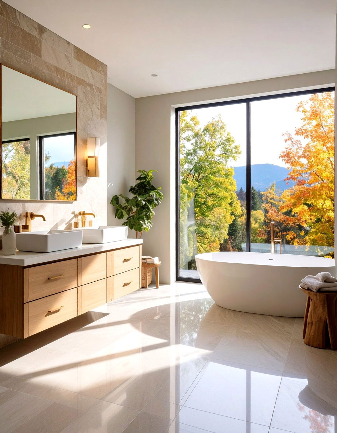 Transitional Bathroom Retreat - 24 Transitional Interior Design Ideas