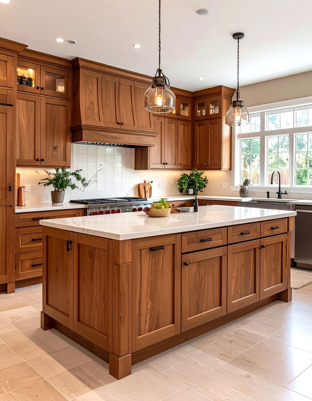 Transitional Brown Kitchen Cabinets - 24 Brown Kitchen Cabinets Ideas
