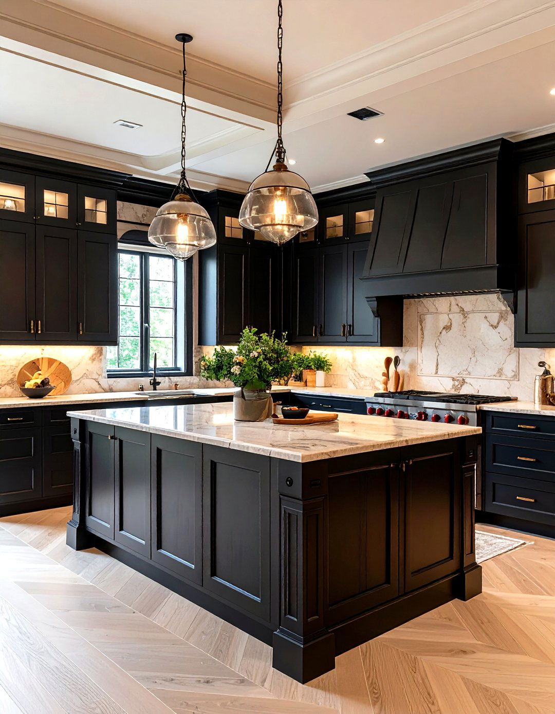 Transitional Classic Kitchen Style - 24 Kitchen With Black Appliances
