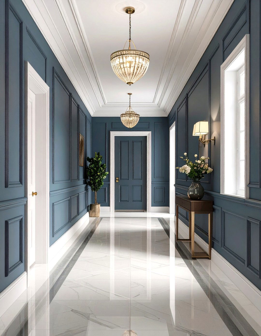 Transitional Dark Sophistication - 24 Dark Hallway Ideas