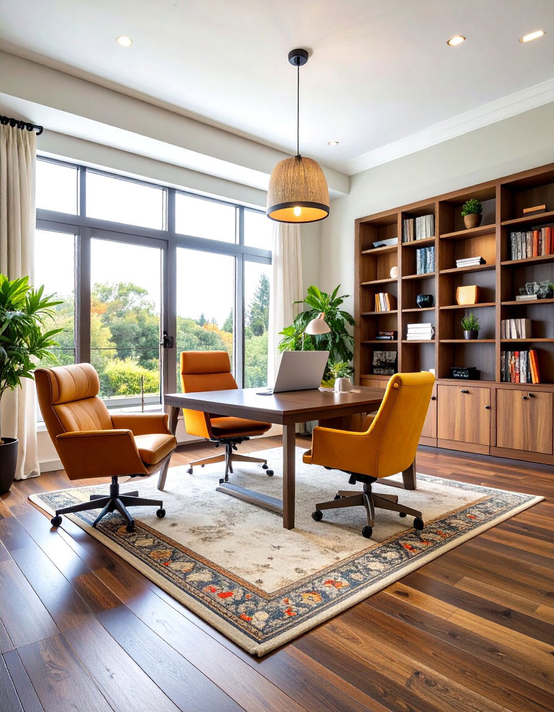 Transitional Home Office Dark Walnut - 24 Dark Walnut Floors for Rooms