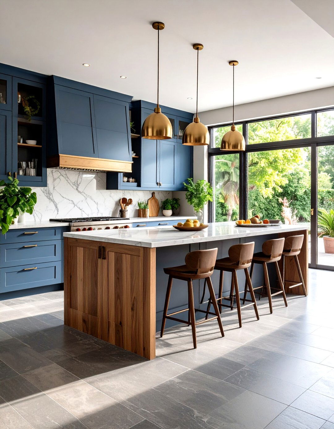 Transitional Kitchen Slate Floor Design - 24 Kitchens With Slate Floors