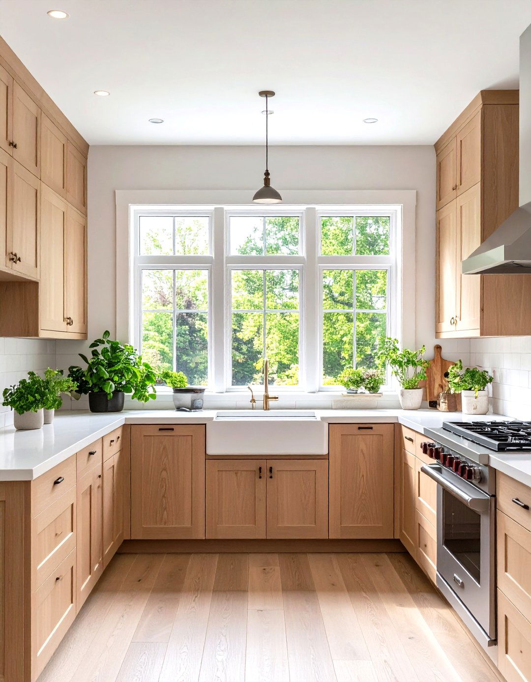 Transitional Kitchen Window with Neutral Palette - 24 Kitchen Window Ideas