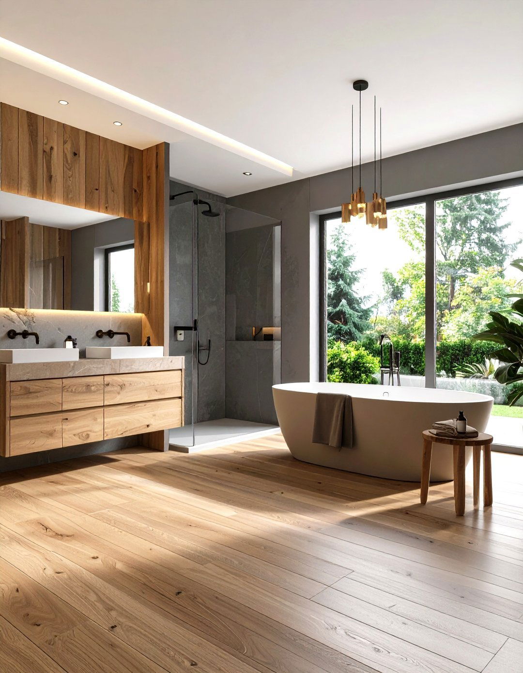 Transitional Master Bathroom Walnut Floors - 24 Dark Walnut Floors for Rooms