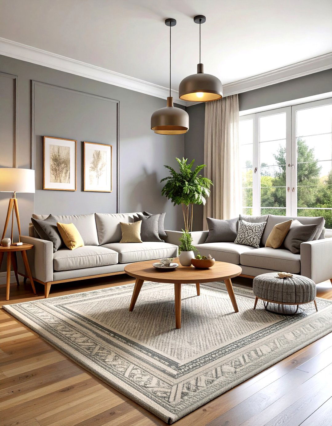 Transitional Neutral Living Room with Mixed Furniture Styles - 24 Neutral Living Room Ideas