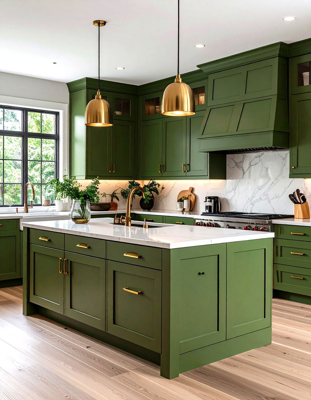 Transitional Olive Green Kitchen Design - 24 Olive Green Kitchens