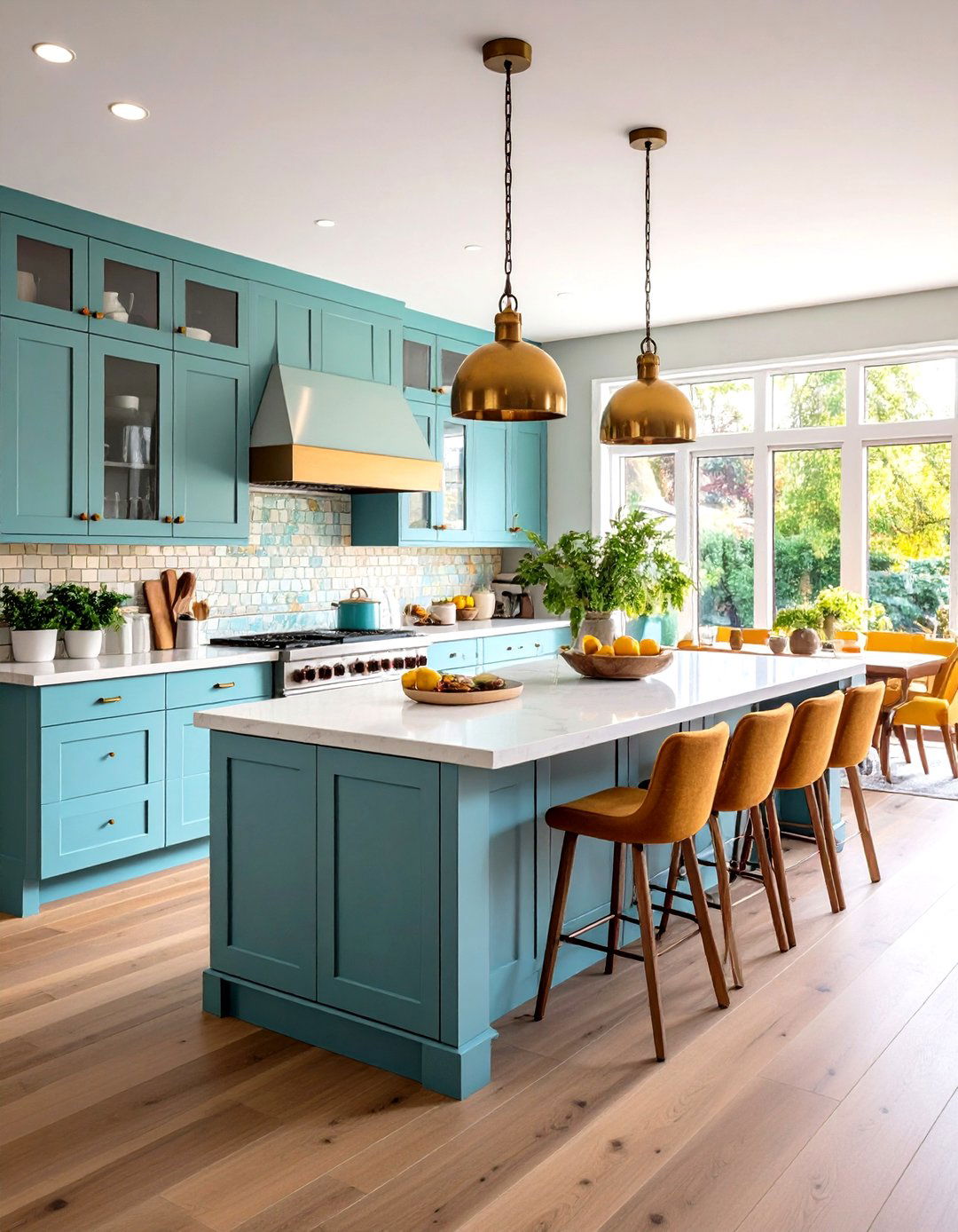 Transitional Open Kitchen with Mixed Materials - 24 Open Kitchen Ideas