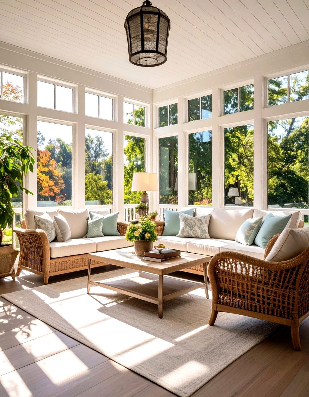 Transitional Screened Family Room - 24 Small Screened-in Porch Ideas