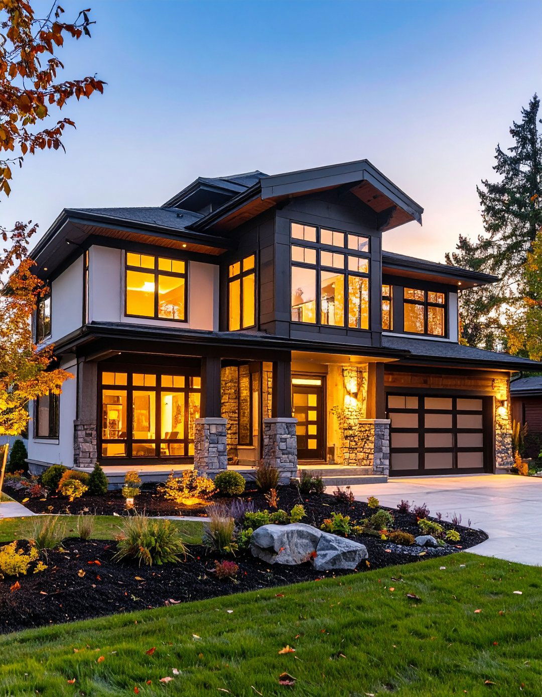 Transitional Style Black Windows - 24 Red Brick House with Black Trim Design Ideas