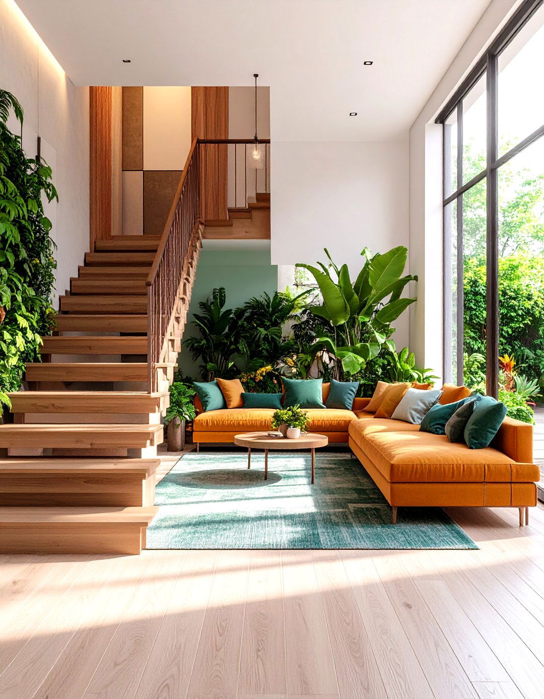 Transitional Style Landing Blend - 24 Stair Landing Ideas