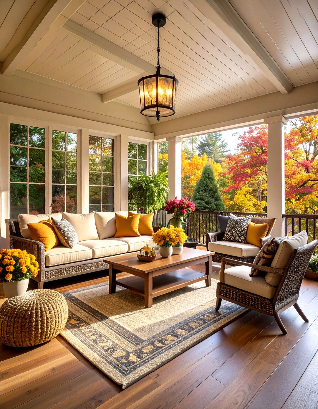 Transitional Three Season Porch - 24 Three Season Porch Ideas