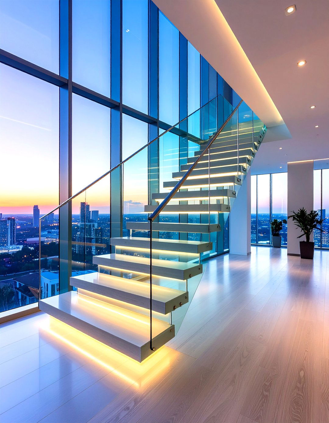 Translucent Panel System - 24 Modern Staircases