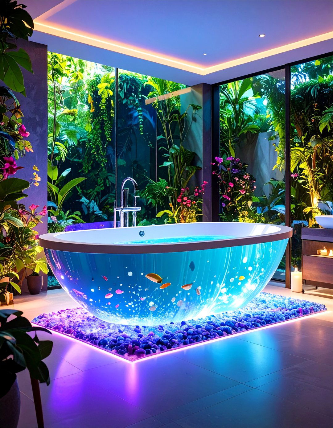 Transparent Acrylic Contemporary Bathtub - 24 Bathtub Ideas