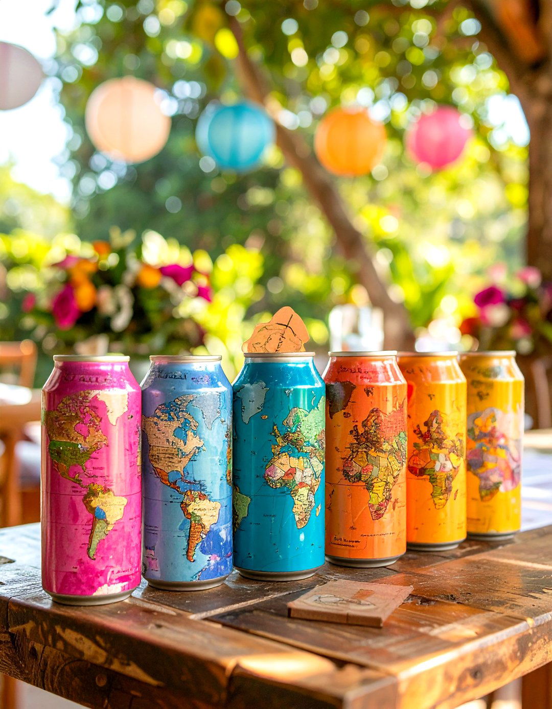 Travel Theme Wedding Koozies - 24 Wedding Koozie Ideas