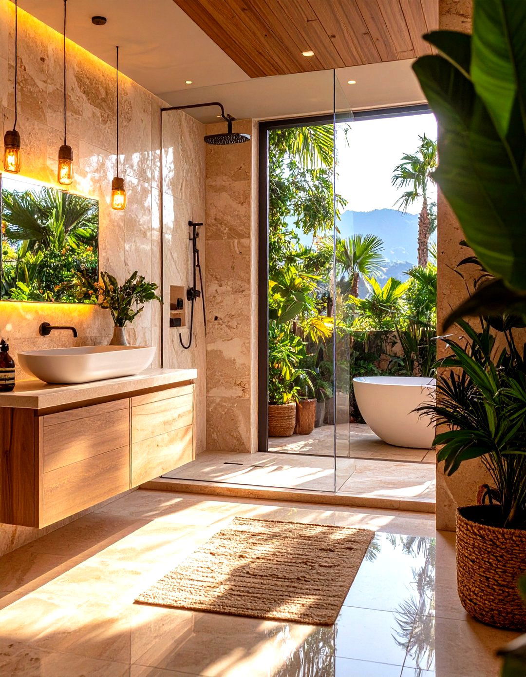 Travertine Natural Beauty - 24 Shower Surround Ideas