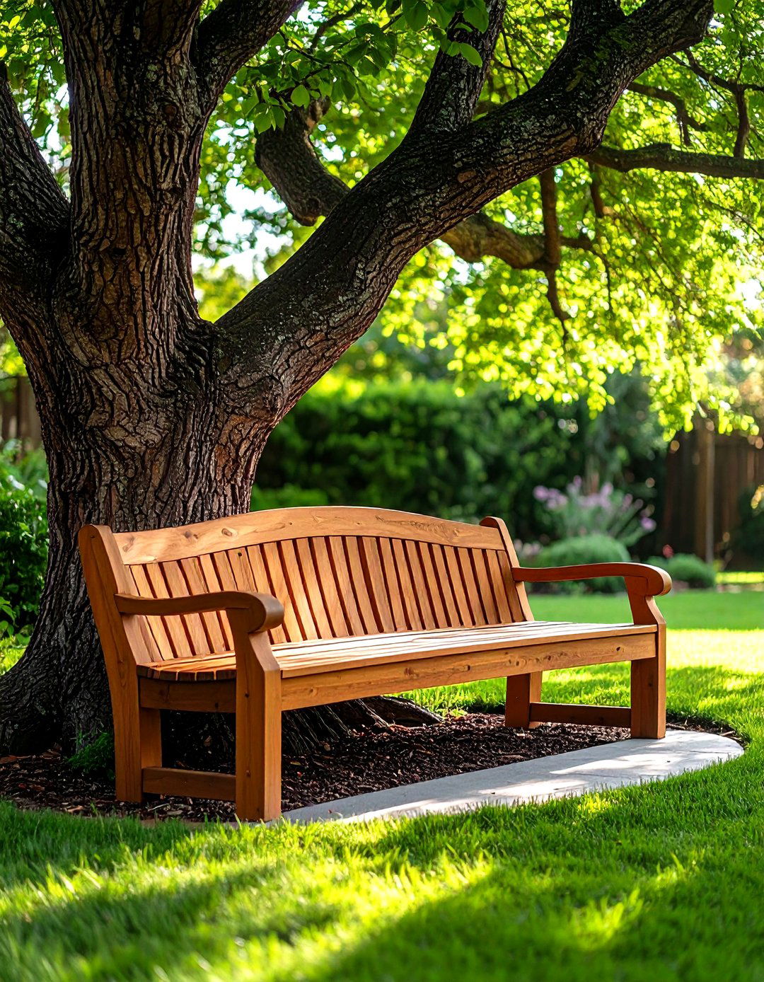 Tree Encircling Bench Design - 24 Garden Bench Ideas