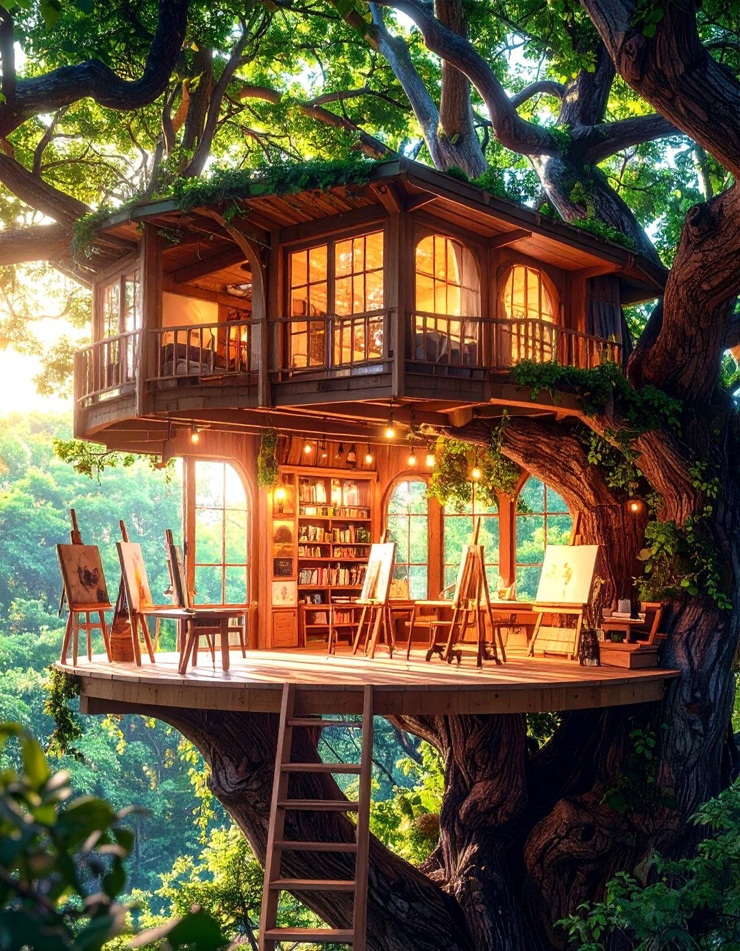 Tree House Art Studio - 24 Tree House Ideas