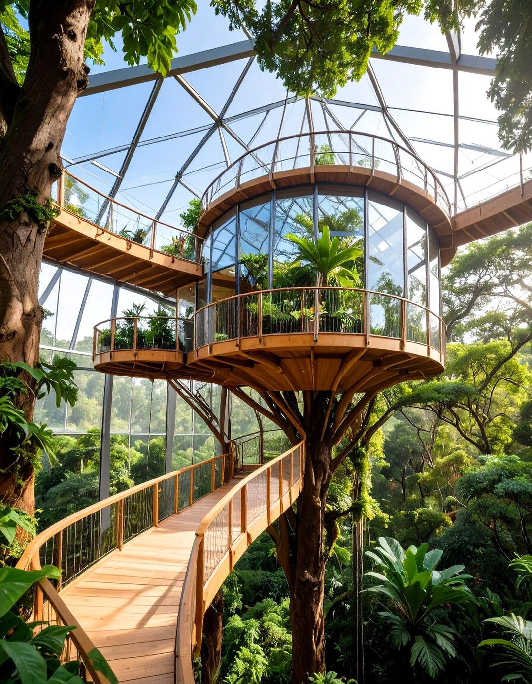 Tree House Canopy Greenhouse - 24 Fantasy Greenhouse Ideas