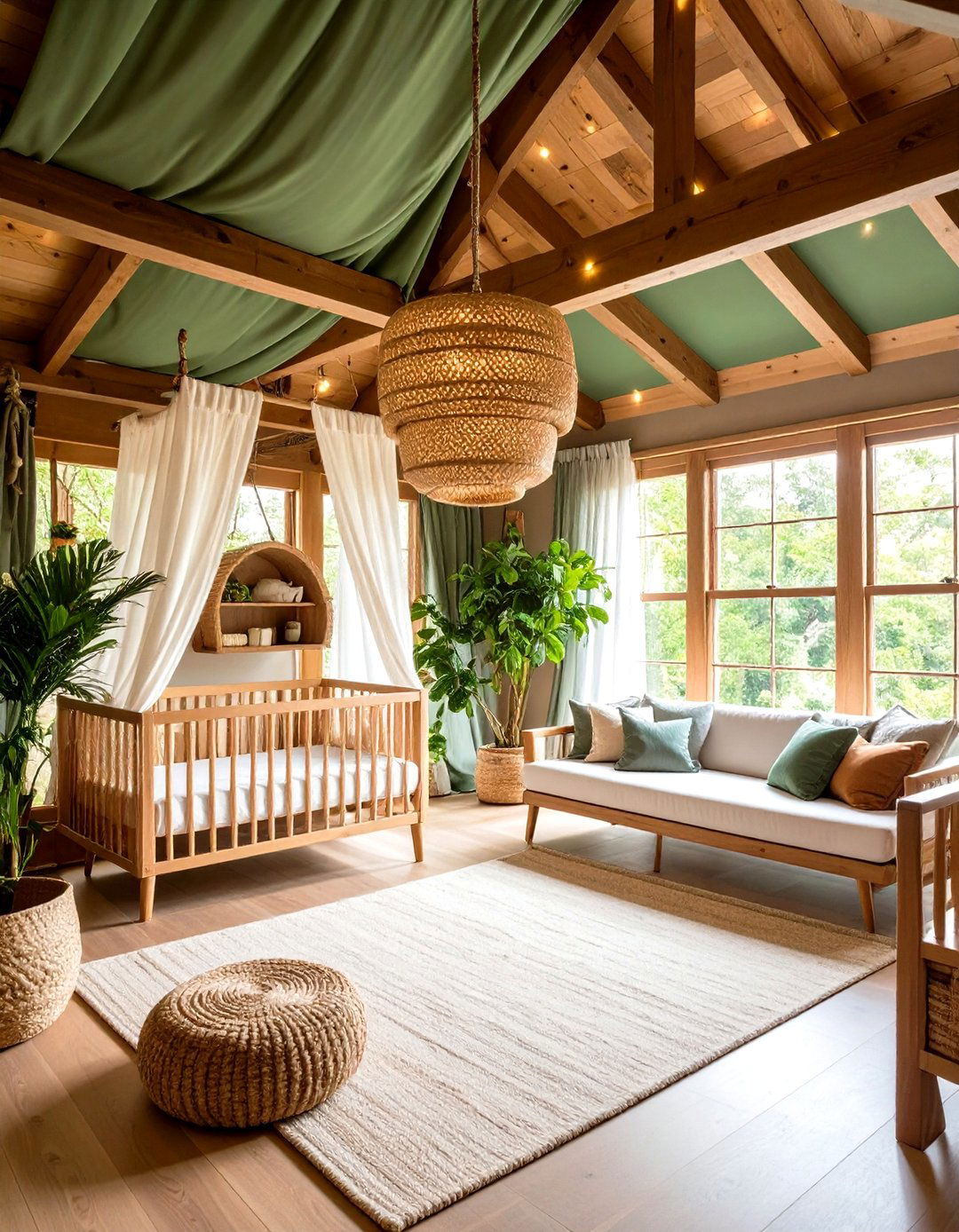 Treehouse Canopy Design - 24 Woodland Nursery Ideas