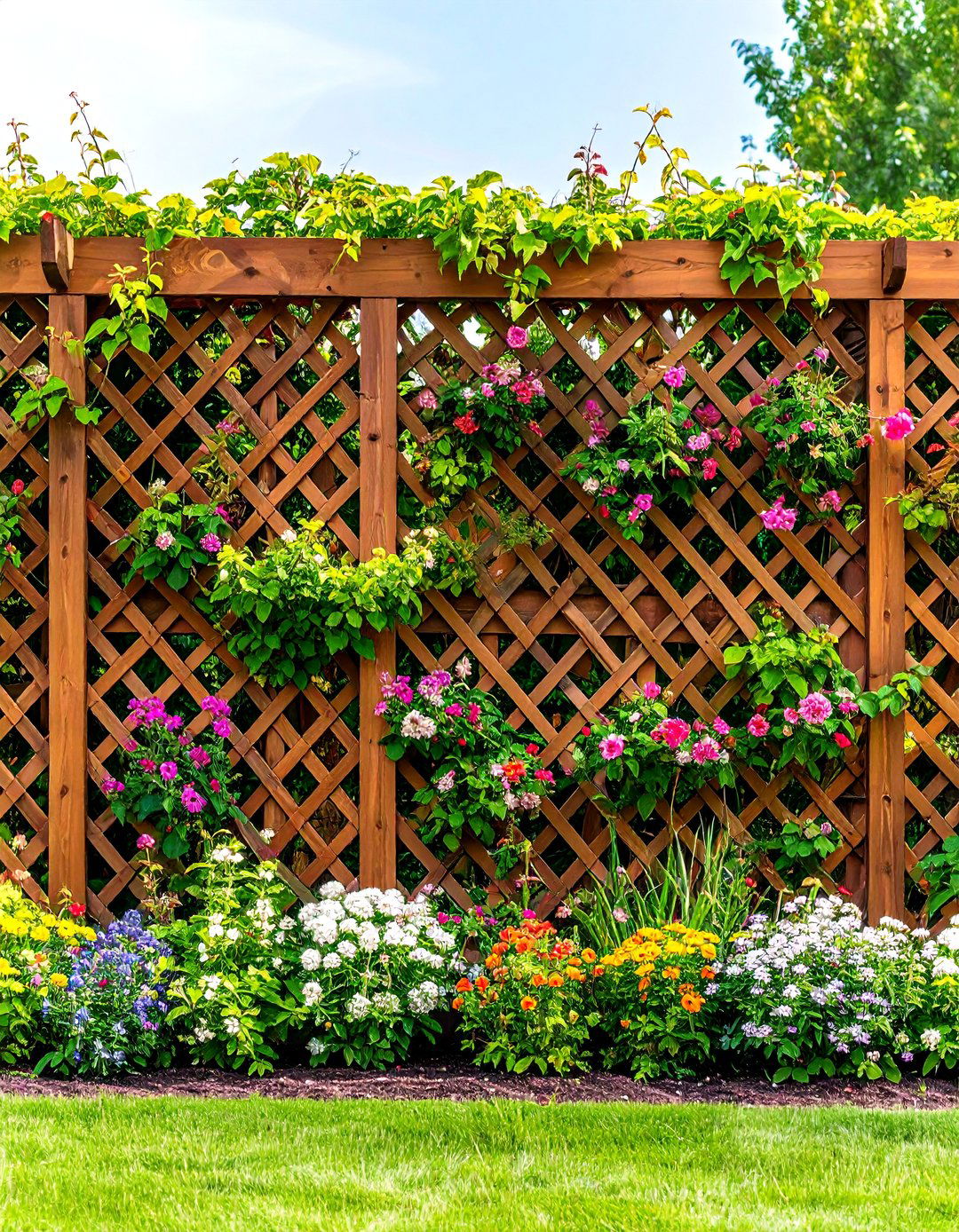 Trellis Garden Privacy Fencing - 24 Cheap Privacy Fence Ideas