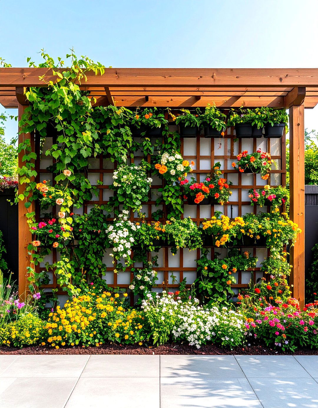 Trellis and Climbing Plant Systems - 24 Patio Wall Ideas