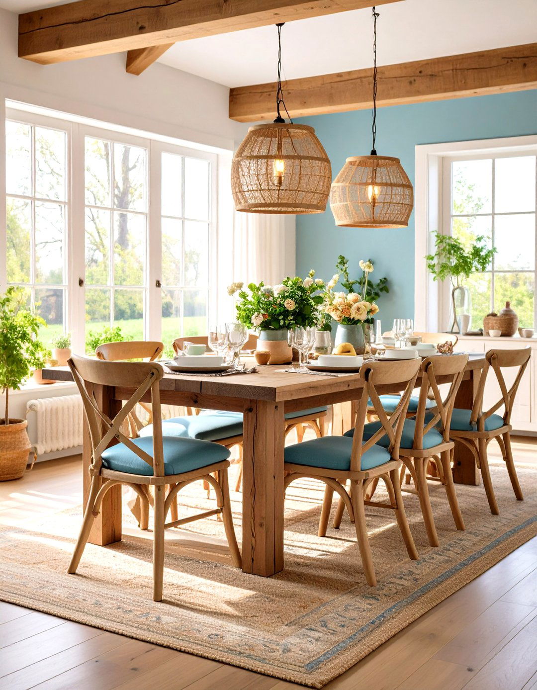 Trestle Table Designs - 24 Rustic Dining Room Ideas