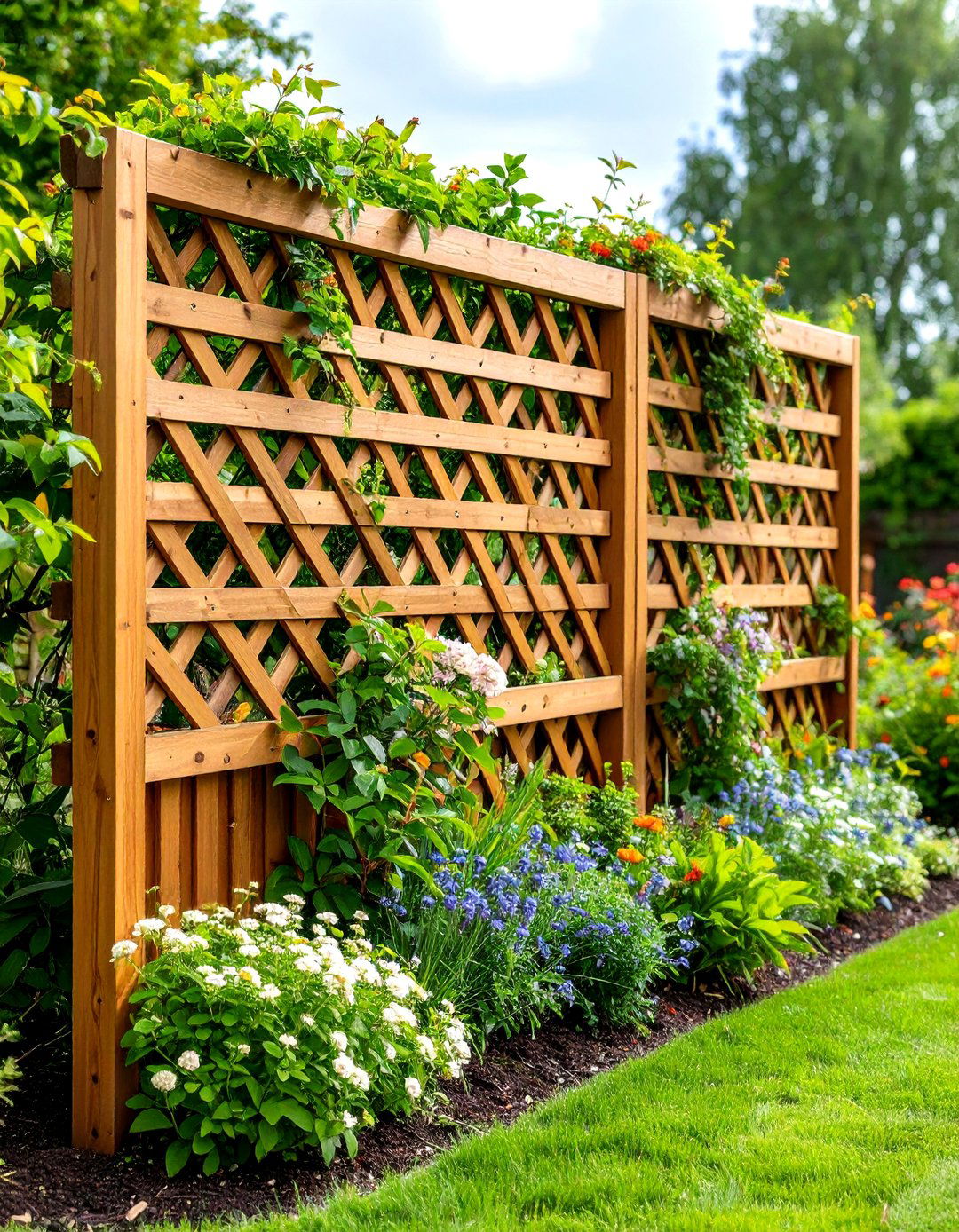 Triple Layer Privacy Lattice - 24 Lattice Fence Ideas