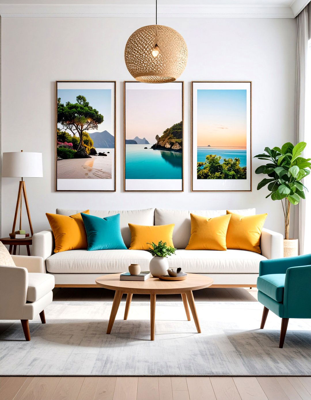 Triptych Split Photo Displays - 24 Photo Wall Ideas
