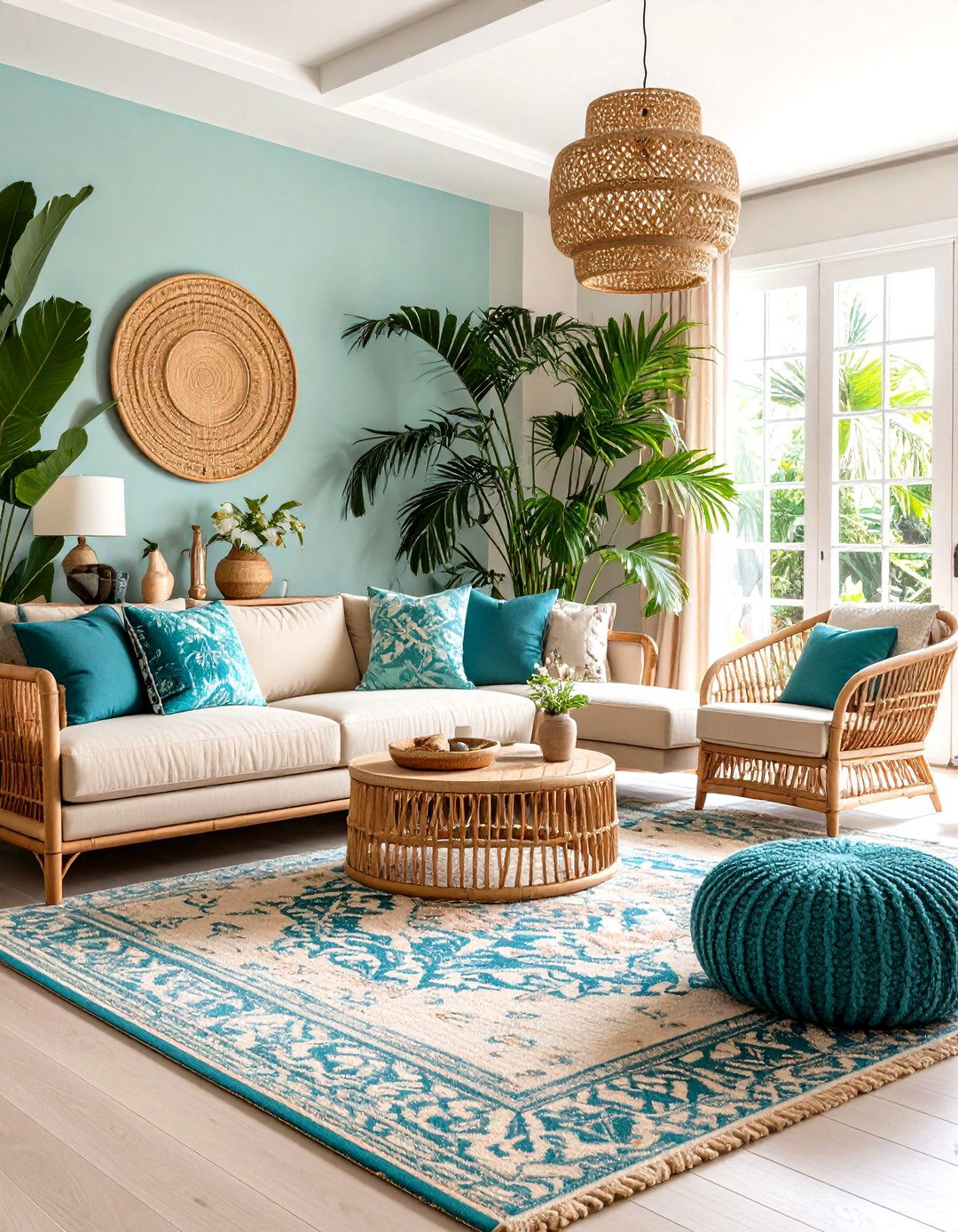 Tropical Beige Sectional Paradise - 24 Beige Couch Living Room Ideas