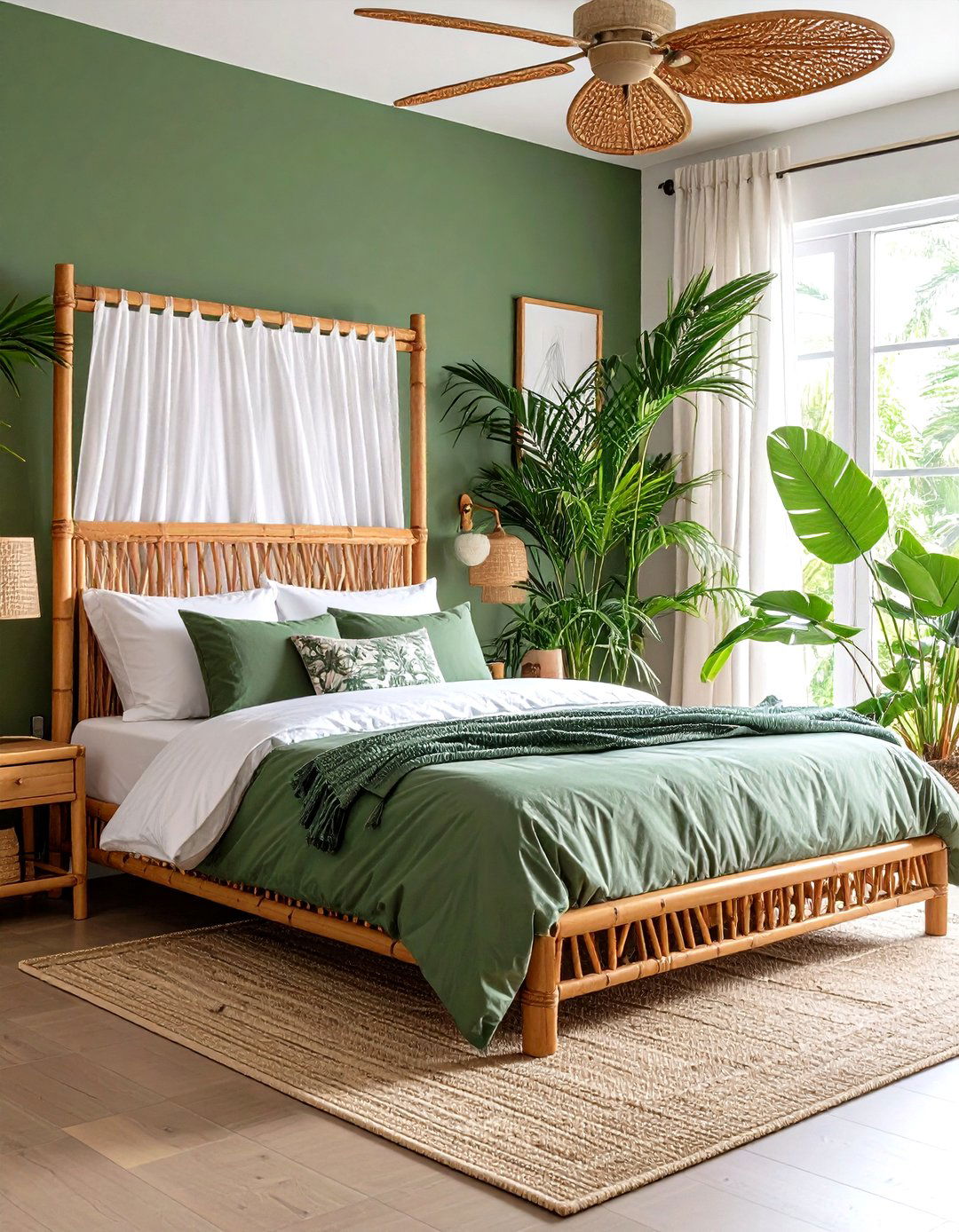 Tropical Corner Bed with Bamboo Frame - 24 Corner Bed Ideas