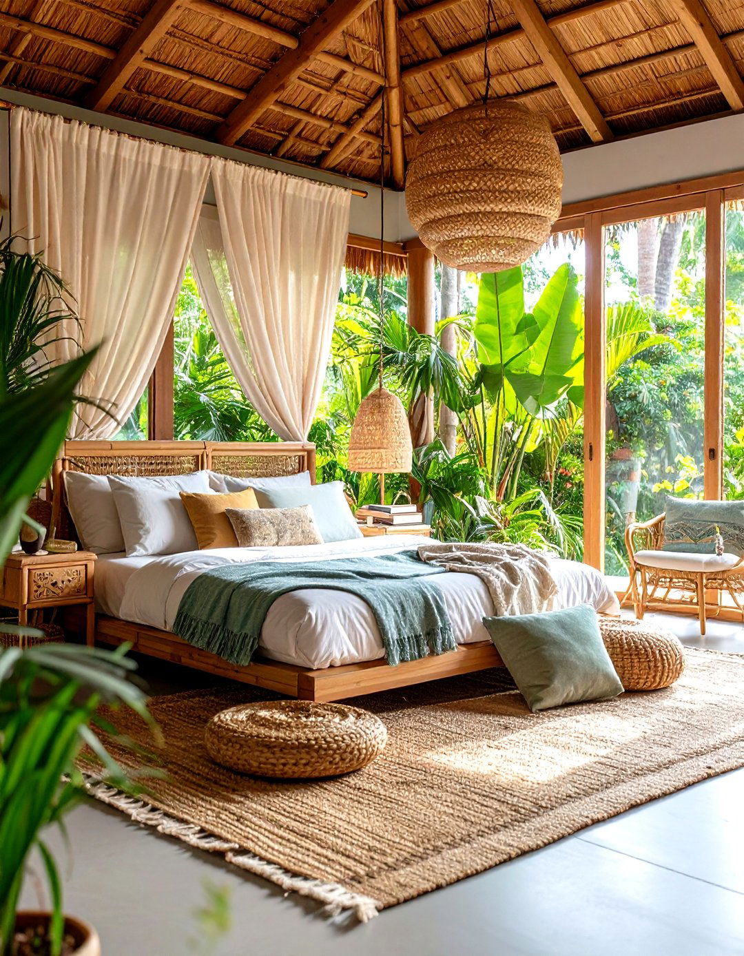 Tropical Daybed Reading Retreat - 24 Tropical Bedroom Ideas