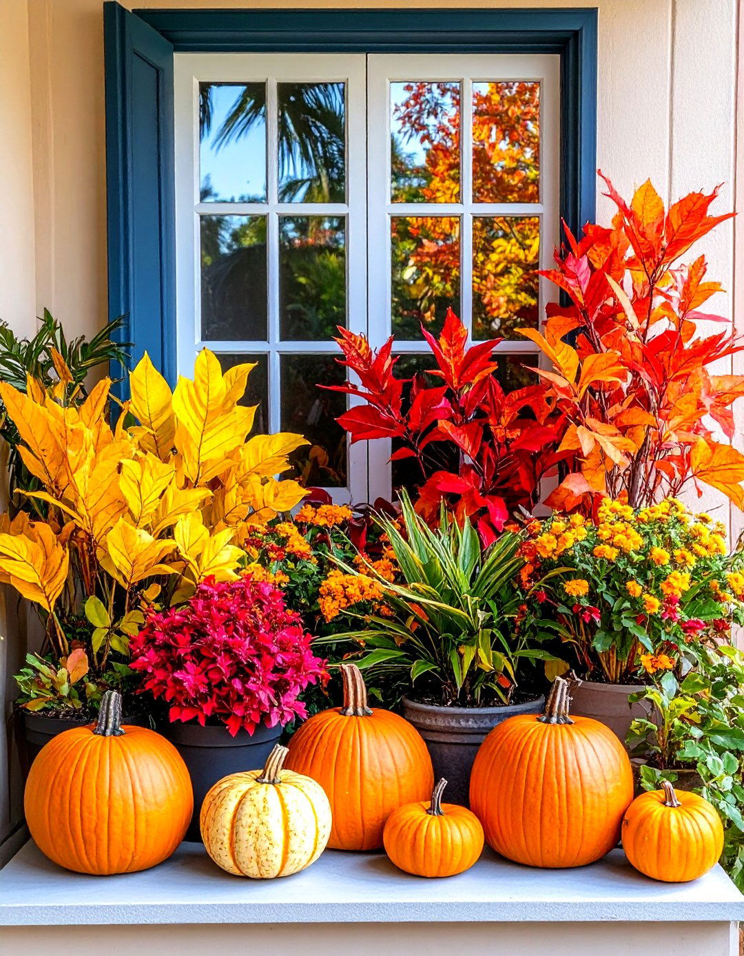 Tropical Fall Transition - 24 Fall Window Box Ideas