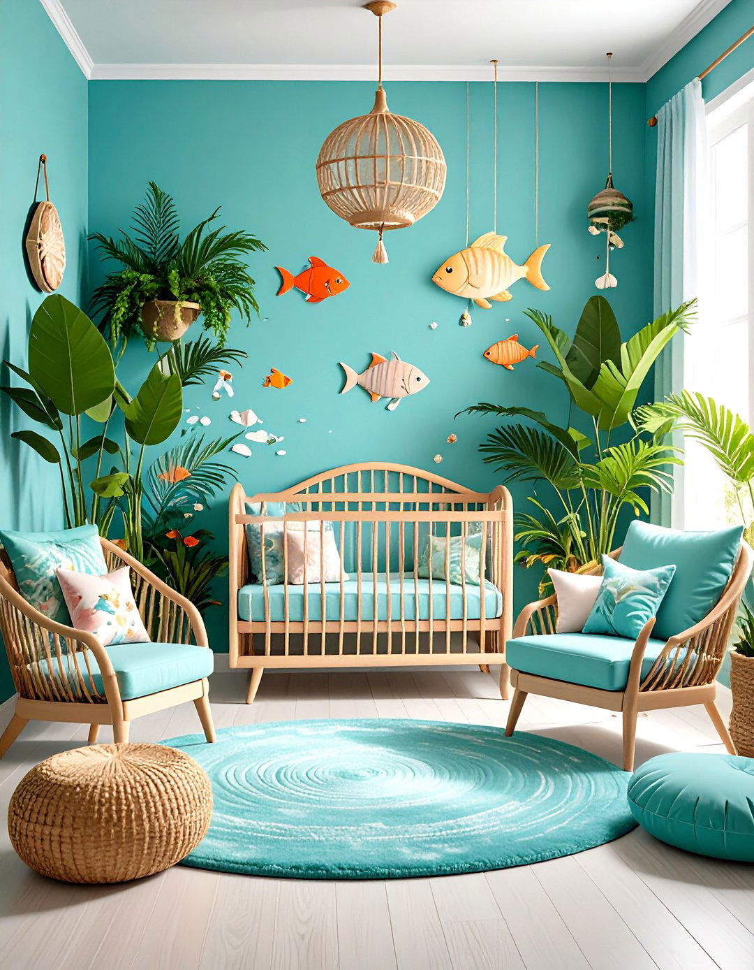 Tropical Fish Lagoon Nursery - 24 Ocean-themed Nursery Ideas