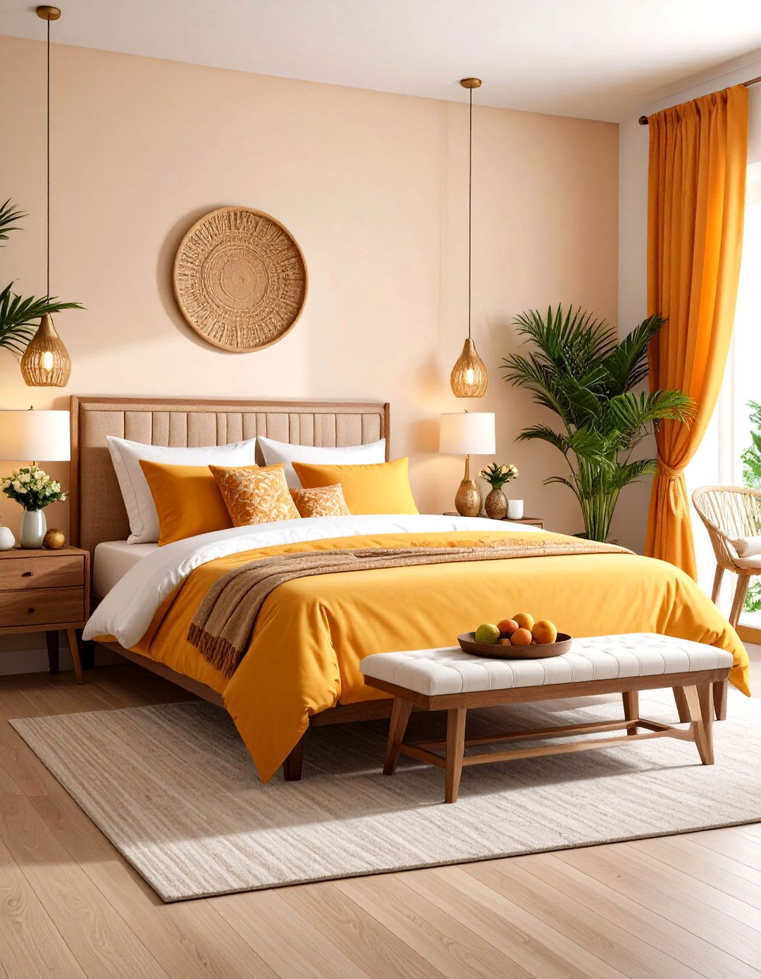 Tropical Fruit Paradise Bedroom - 24 Tropical Bedroom Ideas
