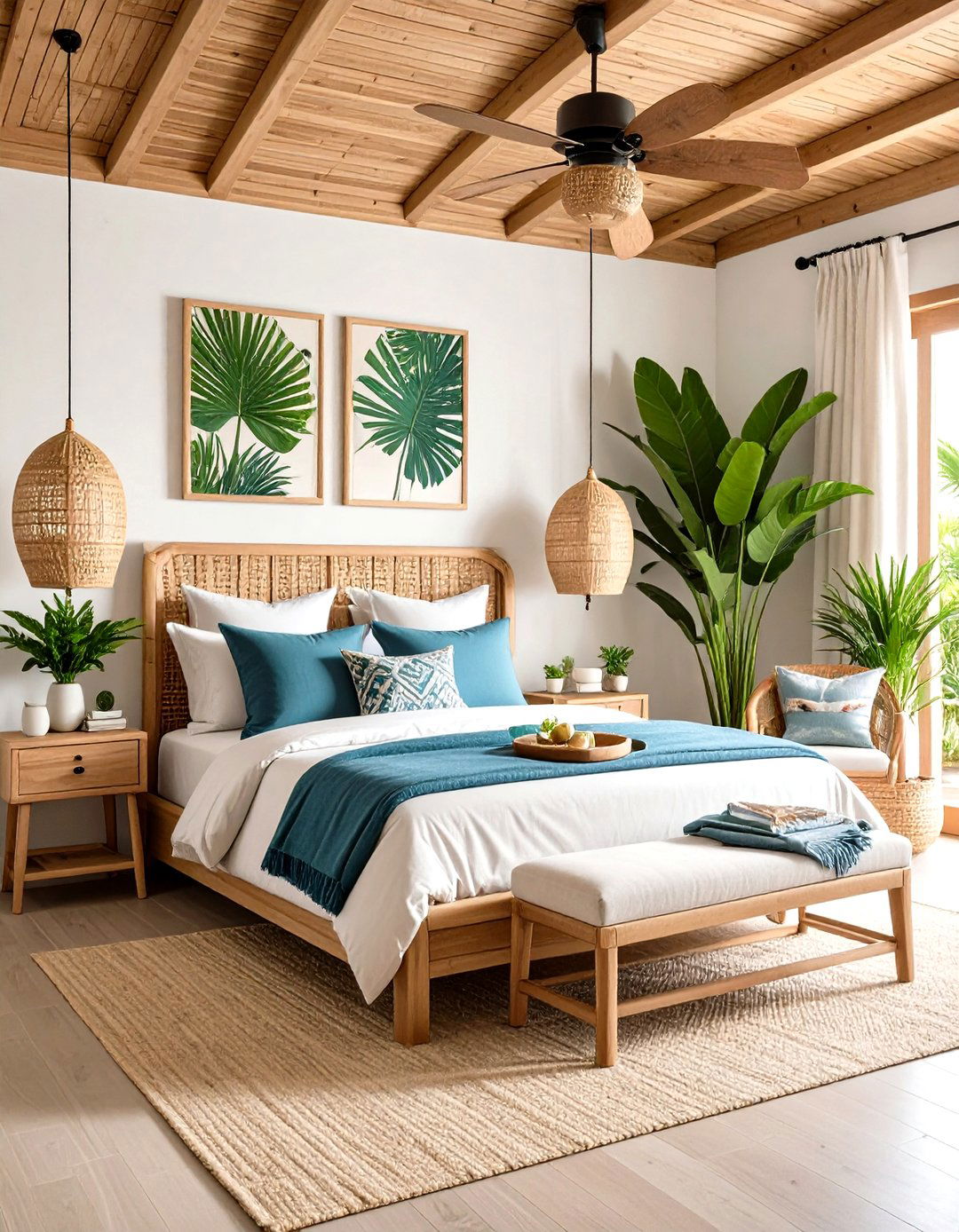 Tropical Guest Bedroom with Natural Materials - 24 Guest Bedroom Ideas