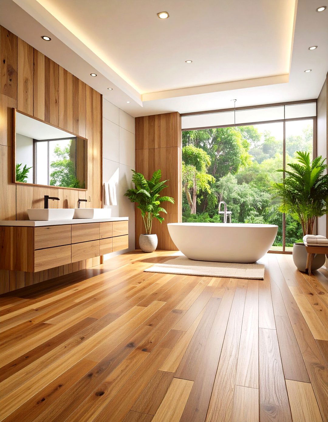 Tropical Hardwood Flooring Luxury - 24 Tropical Bathroom Ideas