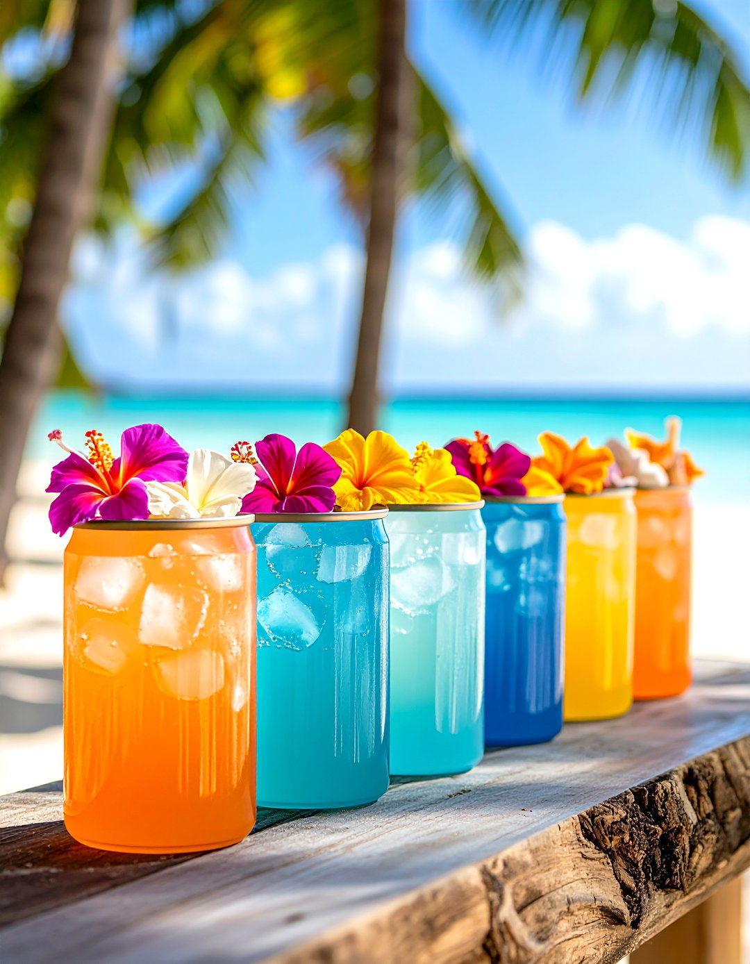 Tropical Hawaiian Wedding Koozies - 24 Wedding Koozie Ideas