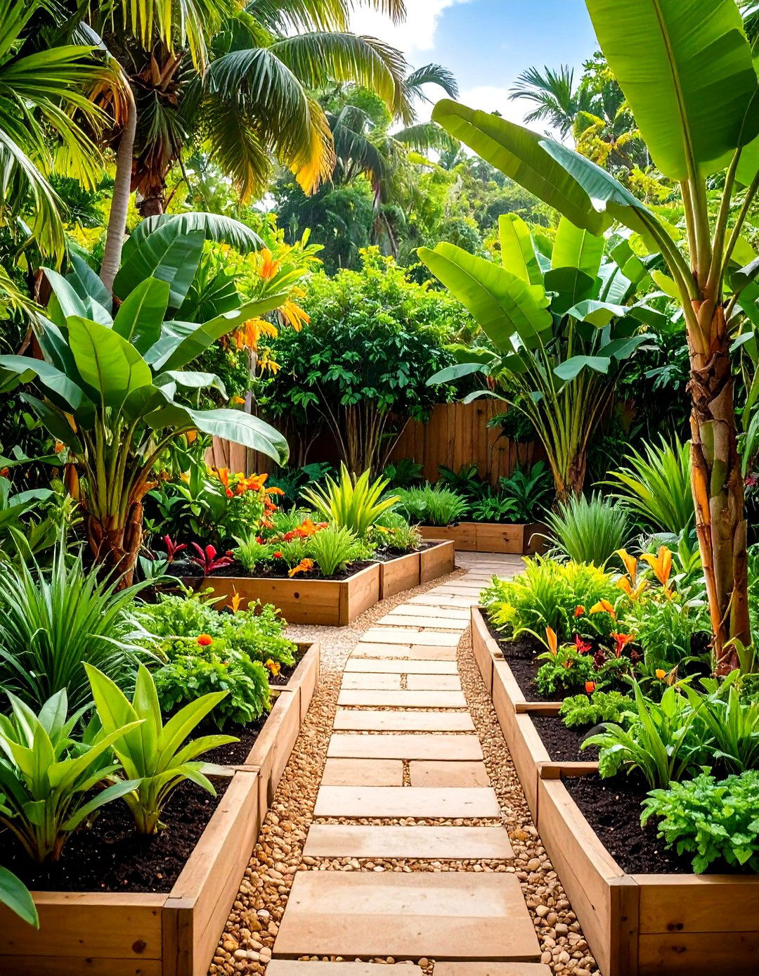 Tropical Herb and Vegetable Garden - 24 Tropical Landscape Ideas