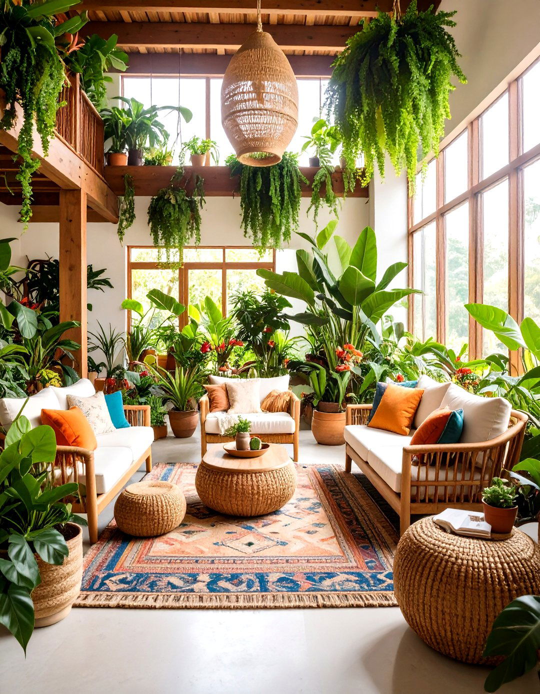 Tropical Indoor Garden Apartment - 24 Apartment Decorating Ideas