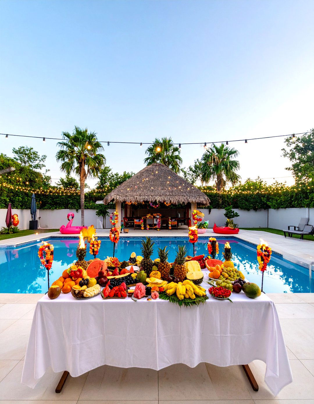 Tropical Luau Pool Paradise - 24 Pool Party Ideas
