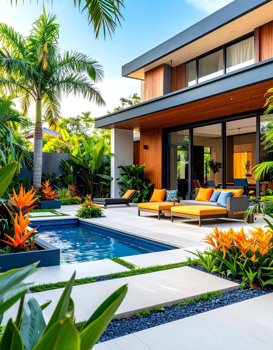 Tropical Modern Fusion Landscape - 24 Curb Appeal Ideas
