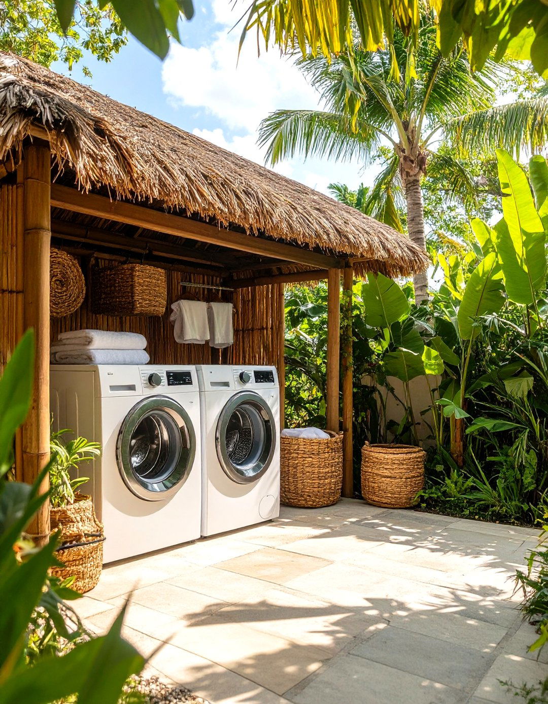 Tropical Outdoor Laundry Paradise - 24 Outdoor Laundry Area Design Ideas