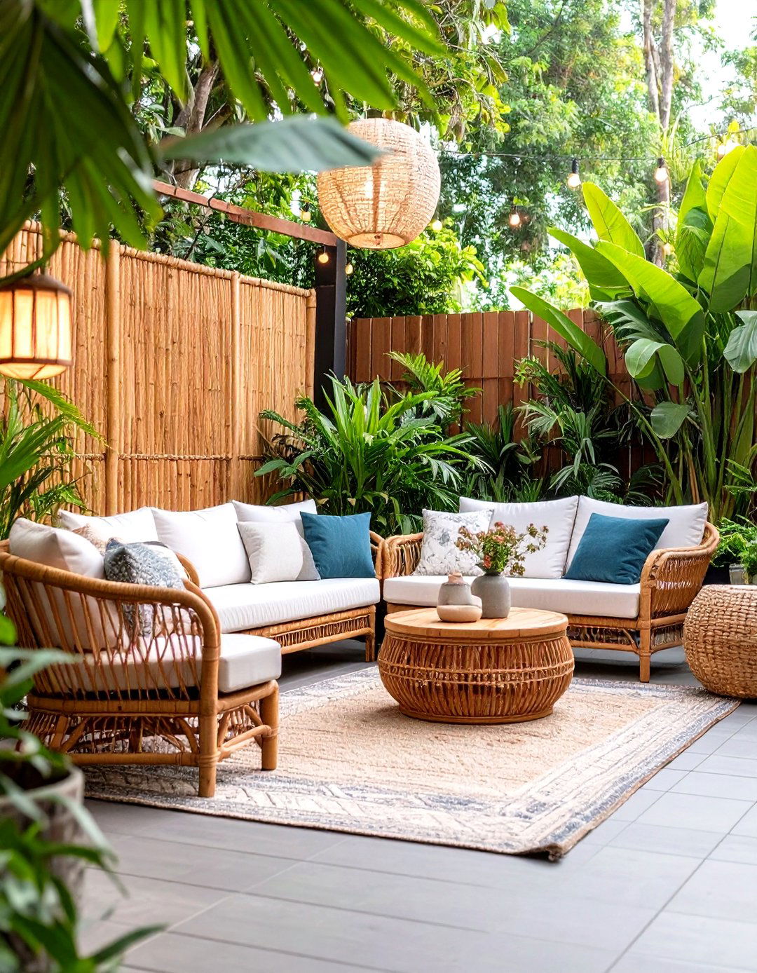 Tropical Outdoor Living Space - 24 Bohemian Tropical Bohemian Decor