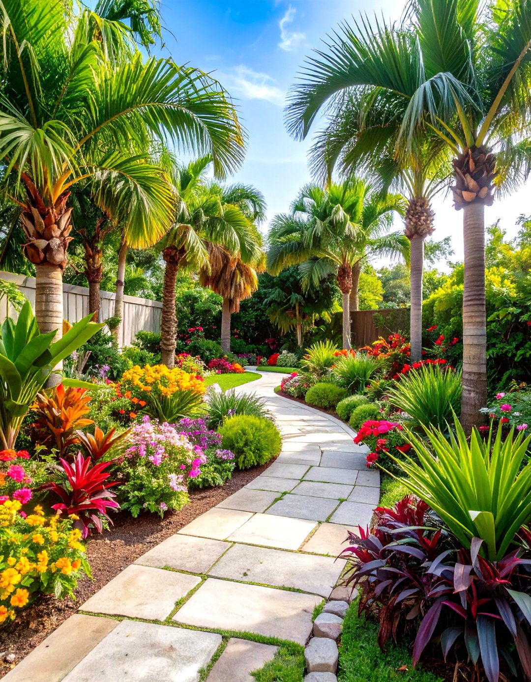 Tropical Palm Garden Paradise - 24 Florida Backyard Ideas