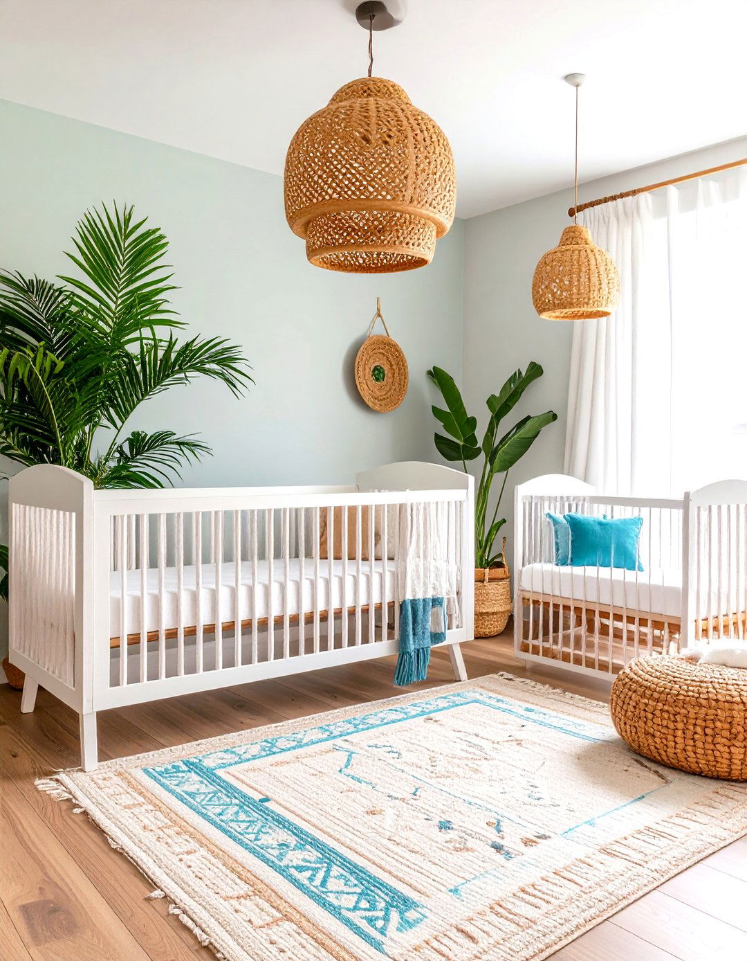 Tropical Palm Twin Paradise - 24 Twin Nursery Ideas